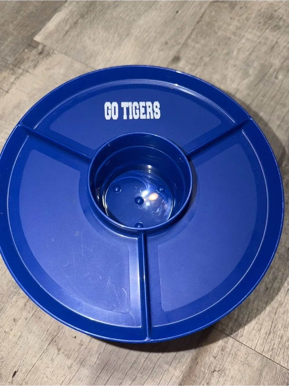 Go Tigers Blue Snack Trays with Center Dip Memphis tigers